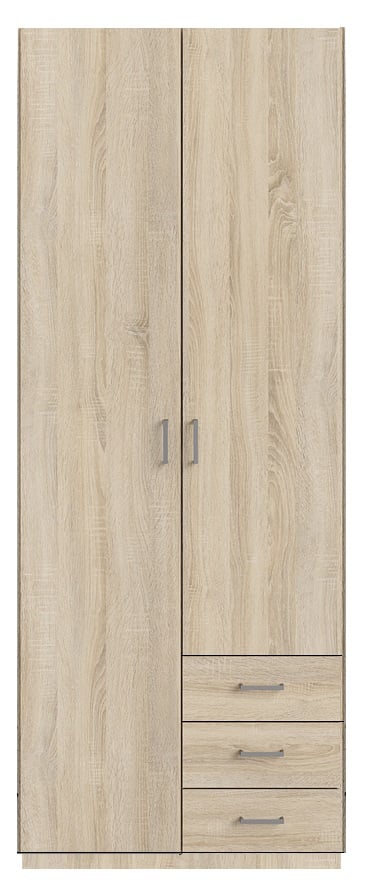 Šatní skříň Pluto 2D 100x175x50 dub sonoma 