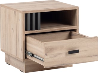 Ložnice Amo celý komplet dub estana antracit - AL20_Dab_Estana+Antracyt_Open_L_01