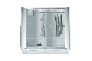 ŠATNÍ SKŘÍŇ LEGO 210x221x67 - vnitřek