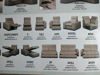 Rohová sedací souprava Mary 270x270 2P-R-2L  - náhled jednotlivých dílů