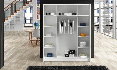 Šatní skříň Slavia 160x205x52 výprodej - vnitřek