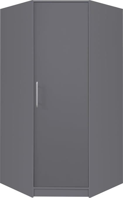 Rohová šatní skříń Soboto 4 bez zrcadla 95/190/95 antracit 