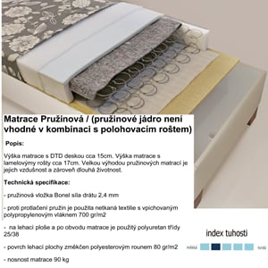 PRUŽINOVÁ MATRACE