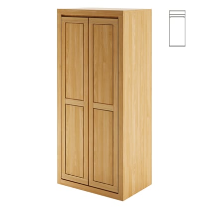 MASIVNÍ ŠATNÍ SKŘÍŇ SF301 90x190x60 DUB PŘÍRODNÍ
