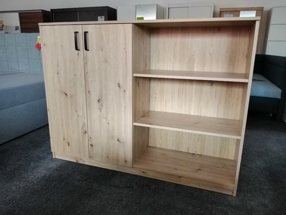 Regál,komoda Marta 830- 158x118x44 cm dub artisan  lamino 18 mm