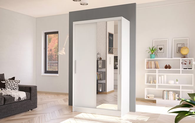 Šatní skříň Vista 6 100x200x58 se zrcadlem 