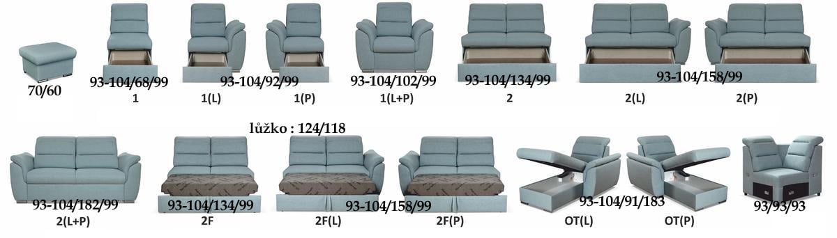 MODULOVÁ SEDACÍ SOUPRAVA NARCIS