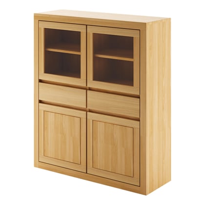 Dubová komoda KD305 120/140/41 z masivního dřeva