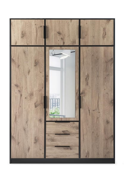 ŠATNÍ SKŘÍŇ LATI D3 149/245/58 se zrcadlem dub viking hnědá