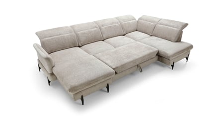 Luxusní rozkládací sedací souprava Sharon U 185x338x210 cm - lůžko