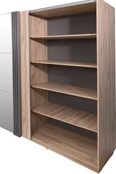 Šatní skříň Amo AL15 215/210/61 se zrcadlem dub estana antracit - náhled