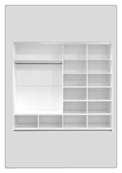 ŠATNÍ SKŘÍŇ EZELA 240/215/65 BÍLÁ MAT - ezela vnitřek