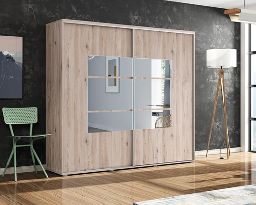 ŠATNÍ SKŘÍŇ A2 230/245/62 SE ZRCADLEM SAN REMO VÝPRODEJ 