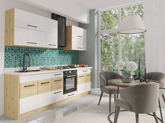 Kuchyňská linka Finaly bílý lesk artisan 260