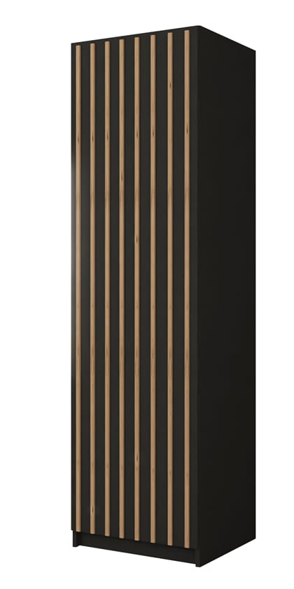 ŠATNÍ SKŘÍŇ JAXON 49/216/57 BEZ ZRCADLA ČERNÁ/ LAMELA DUB VOTAN 