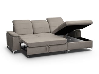 Rohová sedací souprava Beta mini 254 x 187 - lůžko,úložný prostor
