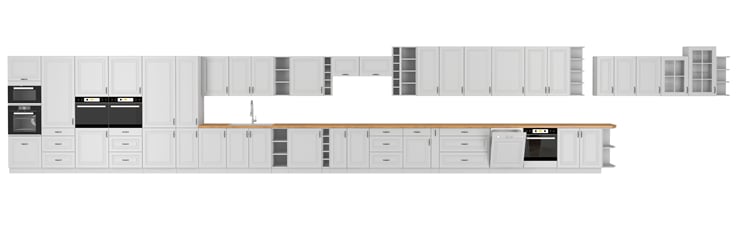 Sektorová kuchyně Stilo Provance  - díly