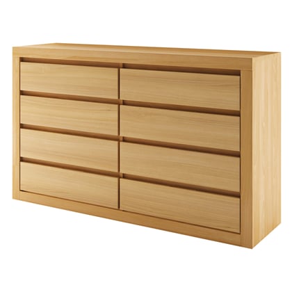 Dubová šuplíková komoda KD306 150/90/41 z masivního dřeva