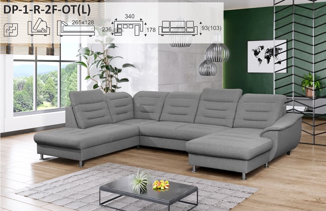 SEDACÍ SOUPRAVA BELMONDO D-1-R-2F-OT 340 x 236 x 178