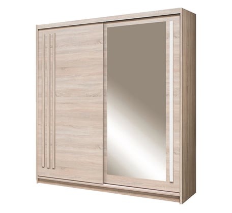 ŠATNÍ SKŘÍŇ EFFECT 2 200/215/59  SE ZRCADLEM DUB SONOMA