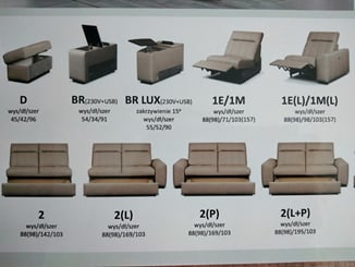 Rohová sedací souprava Mary 270x270 2P-R-2L  - náhled jednotlivých dílů