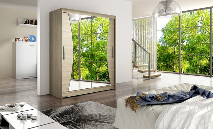 ŠATNÍ SKŘÍŇ VOLVO IX. 150/200/58 se zrcadlem 