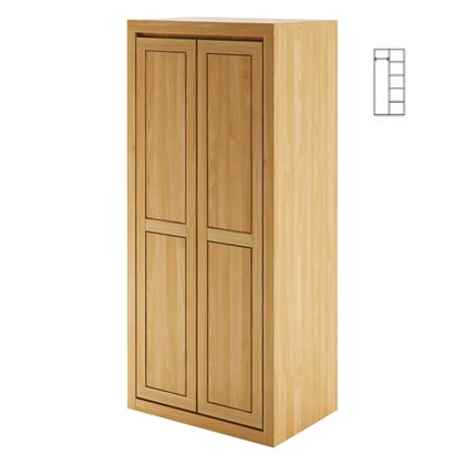 MASIVNÍ DUBOVÁ ŠATNÍ SKŘÍŇ SF302 90x190x60 BEZ ZRCADLA