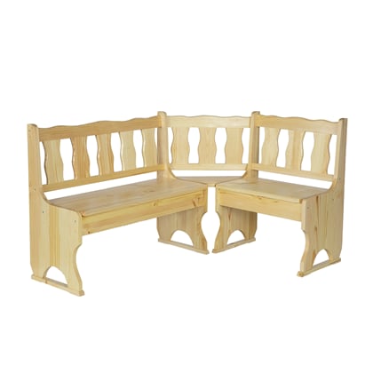 DŘEVĚNÁ ROHOVÁ JÍDELNÍ LAVICE LP101 150x110 cm borovice DŘEVĚNÁ ROHOVÁ JÍDELNÍ LAVICE LP101 150x110 cm borovice