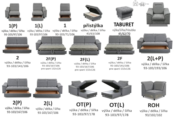 MODULOVÁ SEDACÍ SOUPRAVA  NEVADA 