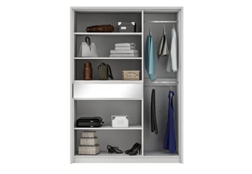 Šatní skříň Sofie 157/215/65 se zrcadlem  -  vnitřek