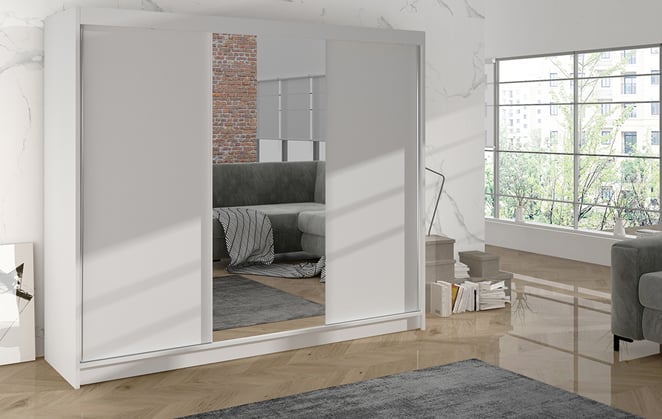 ŠATNÍ SKŘÍŇ DERI 1 200/215/58 POSUVNÉ DVEŘE, 1x ZRCADLO 