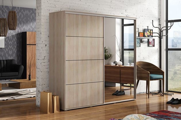 SKŘÍŇ S POSUVNÝMI DVEŘMI A ZRCADLEM ALENA 12 175 cm