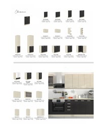 Sektorová kuchyně Chamonix dub ferrara, tmavě hnědá - díly