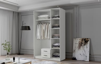 Šatní skříň Adriana I 120 cm bez zrcadla - vnitřek 120