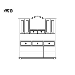 KREDENC KW710 MASIV PŘÍRODNÍ VČELÍ VOSK  190/205/56 - 