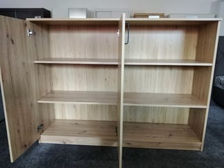 Regál,komoda Marta 830- 158x118x44 cm dub artisan  lamino 18 mm - vnitřek