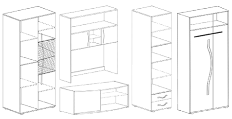OBÝVACÍ STĚNA LOTY 320 - schéma