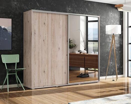 SKŘÍŇ S POSUVNÝMI DVEŘMI A ZRCADLEM ALENA 20 200 A 230 CM 