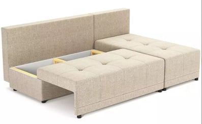 Malá rohová sedací souprava Maxík UNI 203x140 cm  - úložný prostor