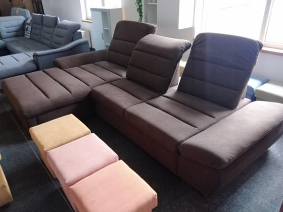 SEDACÍ SOUPRAVA AMOR 306 cm roh levý hnědá výprodej