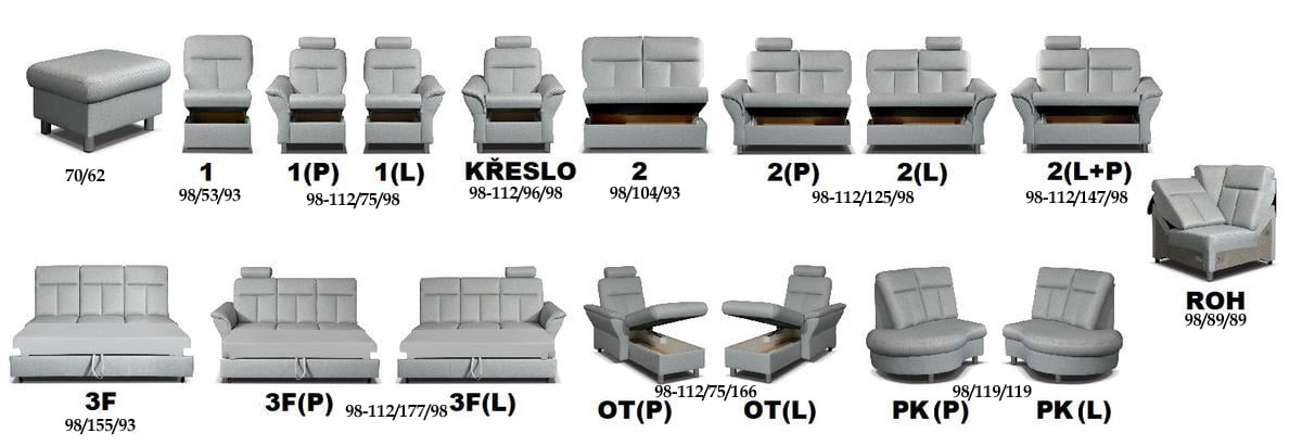 MODULOVÁ SEDACÍ SOUPRAVA SUPRA