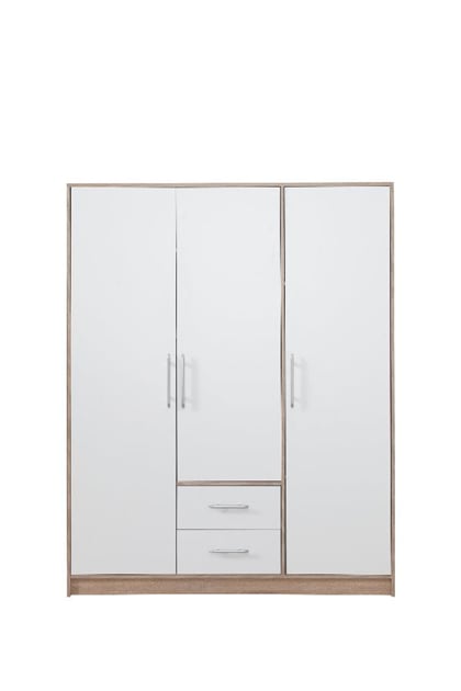 ŠATNÍ SKŘÍŇ SOBOTO 2 150/190/56 bez zrcadla dub sonoma bílá 