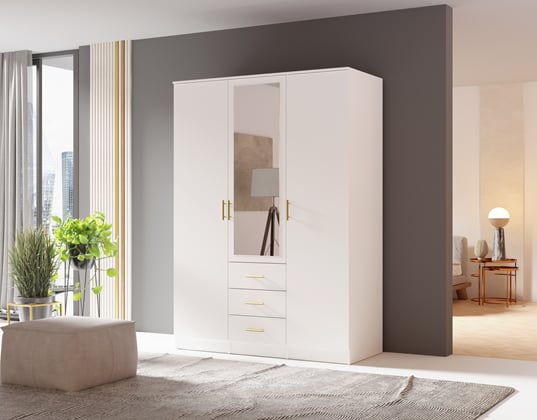 Šatní skříň Roma 3D 150x210x64 se zrcadlem 