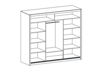 SKŘÍŇ TONY 250 sonoma/láva bez zrcadla - NÁKRES