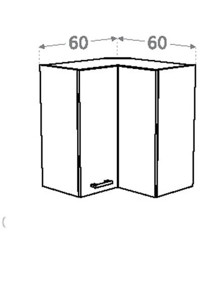 Lada, horní skříňka roh.  WRP6