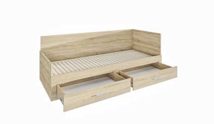 Postel Marco 90 cm s přistýlkou, roštem, matracemi - detail