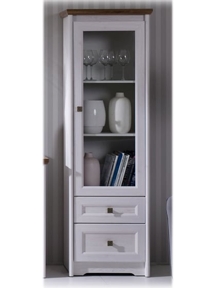 VITRÍNA PETRA PS4 bílá hnědá