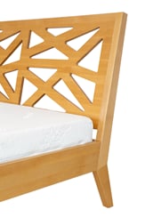 DŘEVĚNÁ POSTEL LK164 180x200 masivní BUK  - náhled čela