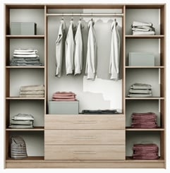 SKŘÍŇ STELA D4 GRAFIT 196 CM  - vnitřek