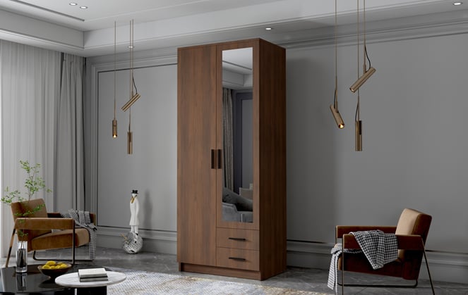 Šatní skříň Adriana II 80 se zrcadlem 